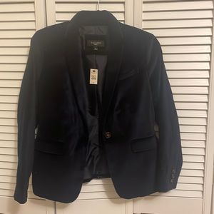 Navy Blue Talbots Cropped Blazer, size 4p
